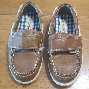 Boys tan loafers